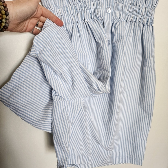 Vintage beaded blue striped romper shorts - Picture 8 of 15